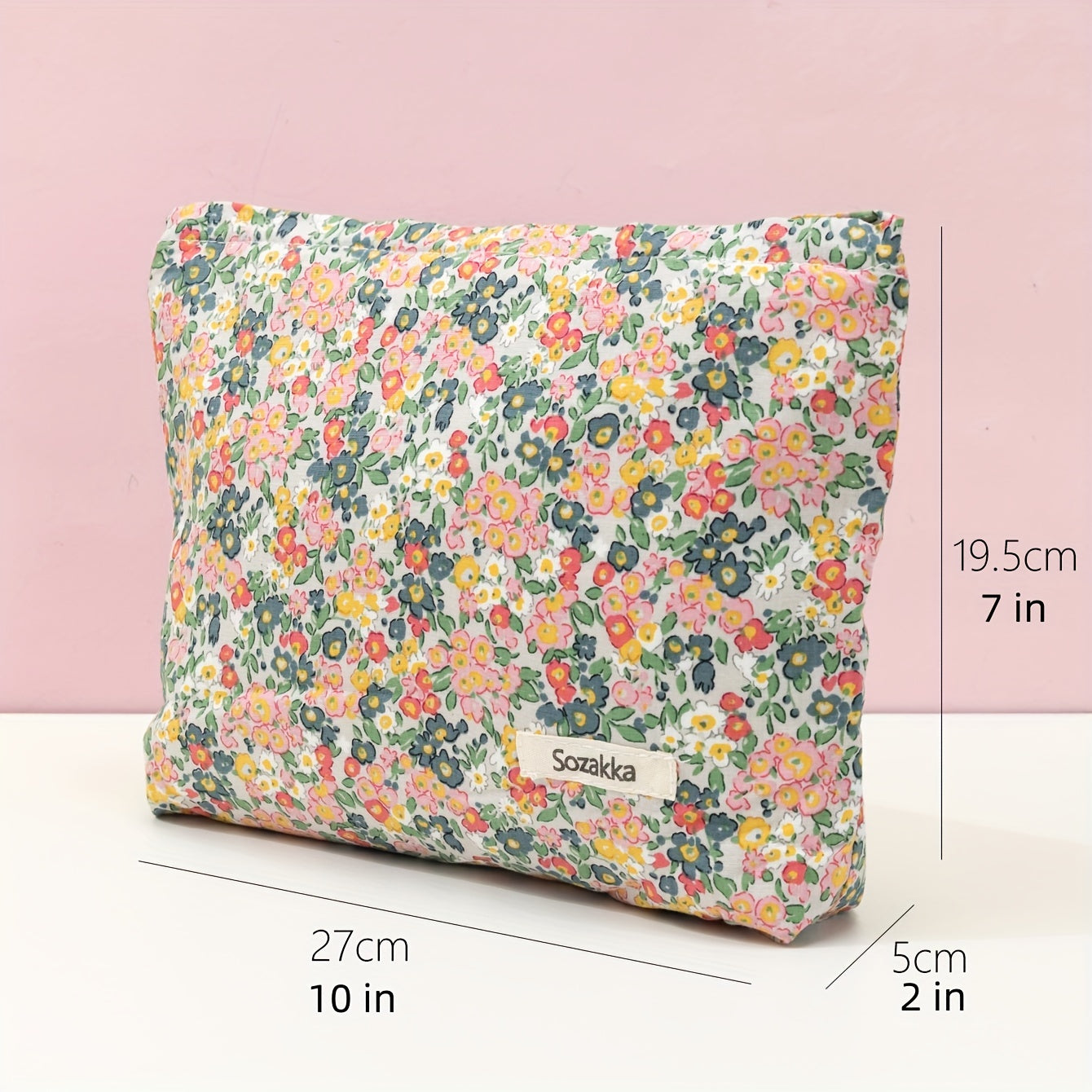 Floral Makeup Bag Large Capacity Travel Toiletry Bag Waterproof