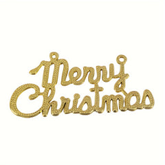 Christmas Hanging Sign Sparkling Tree & Wreath Festive Decor