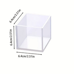 Large Transparent Silicone Cube Mold for Resin Casting