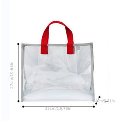 Clear PVC Handbag Shopping Bag Large Capacity Toiletry Bag