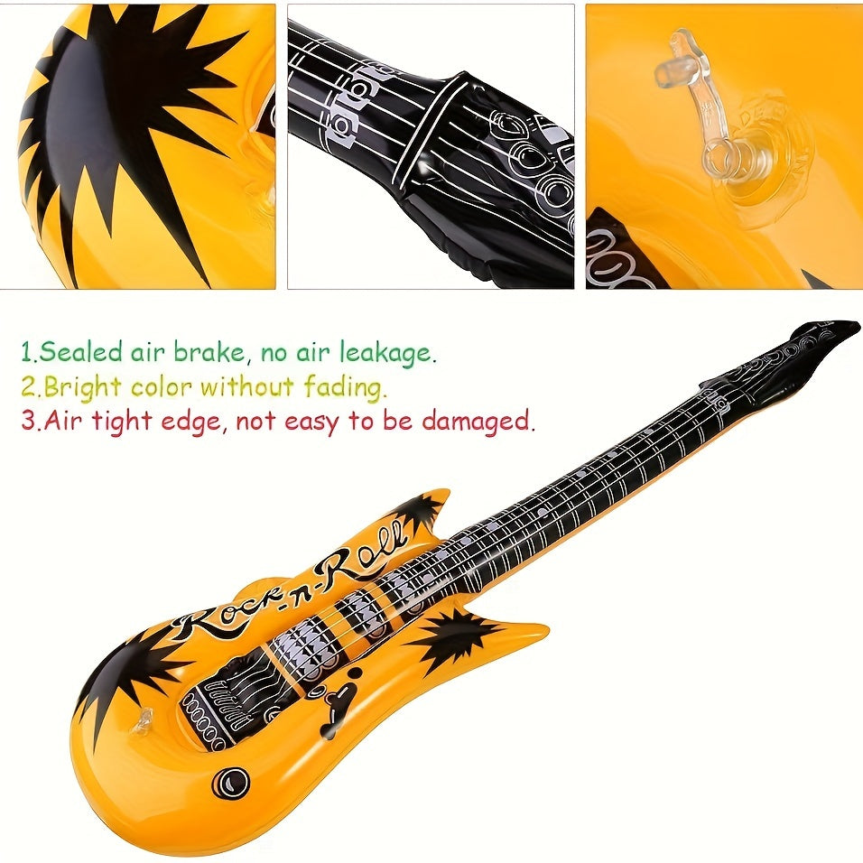 Inflatable Guitar Microphone Props Birthday Party Decoration Balloon