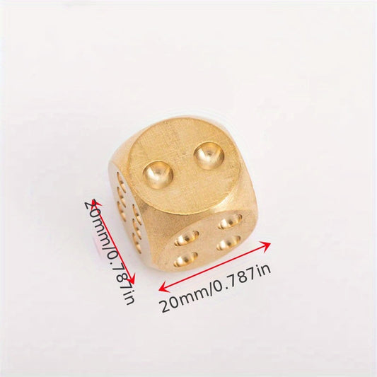 20mm Large Brass Dice Bar Game 6 sided Brass Copper Dice