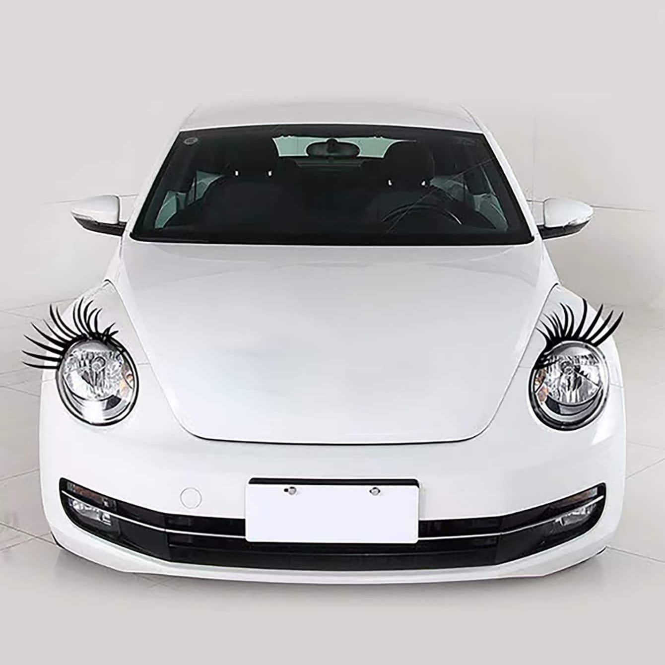 2pcs Eyelash Pattern Car Light Sticker