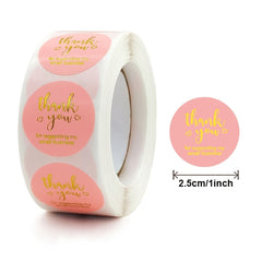 500 Thank You Stickers Roll 2.54 cm Lables for Packaging Envelope Seals