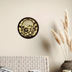Children's Room LED Wall Clock Retro Wooden Sign Decoration