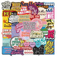 50pcs English Graffiti Waterproof Stickers DIY Materials