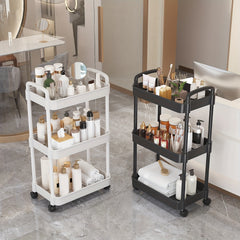 Function Wheeled Mobile Storage Rack Layer Book Storage Trolley