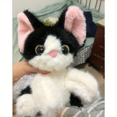 Cute Cat Plush Toy Soft Fluffy Kitten Stuffed Animal Desk Decor Gift