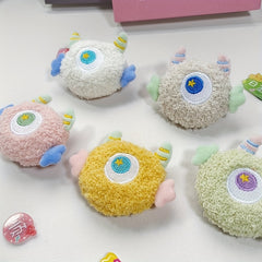Cute Plush Monster Brooch for Girls