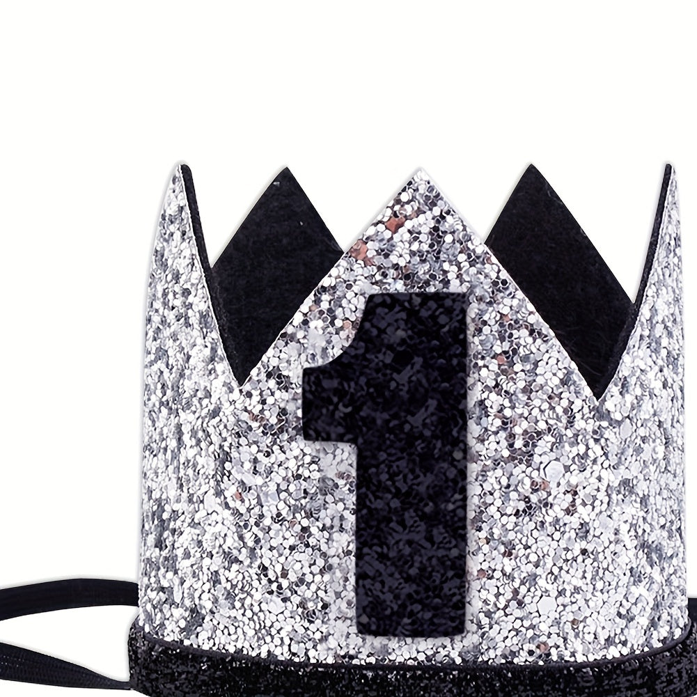 1st Birthday Silver Hat Kids Party Decorations
