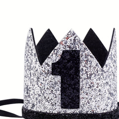 1st Birthday Silver Hat Kids Party Decorations