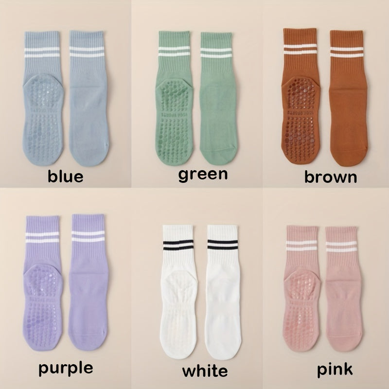 Non slip Yoga Socks Striped Silicone Dance Socks Breathable