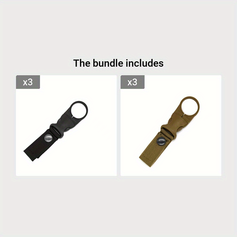 Tactical Nylon Water Bottle Hanging Clip Outdoor Camping Hiking Travel