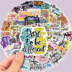 50pcs Inspirational Quotes Motivational Stickers for Self Improvement