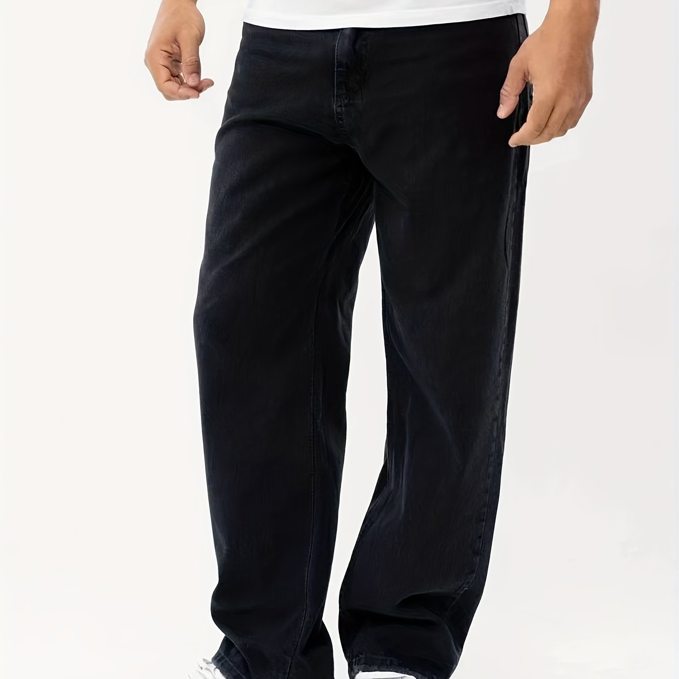 Men's Wide Leg Jeans Street Style Denim Pants