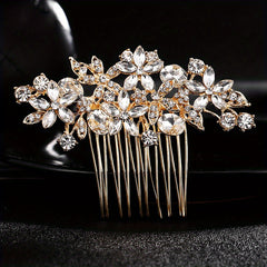 Bridal Crystal Rhinestone Hair Comb Side Insert Comb Head Jewelry