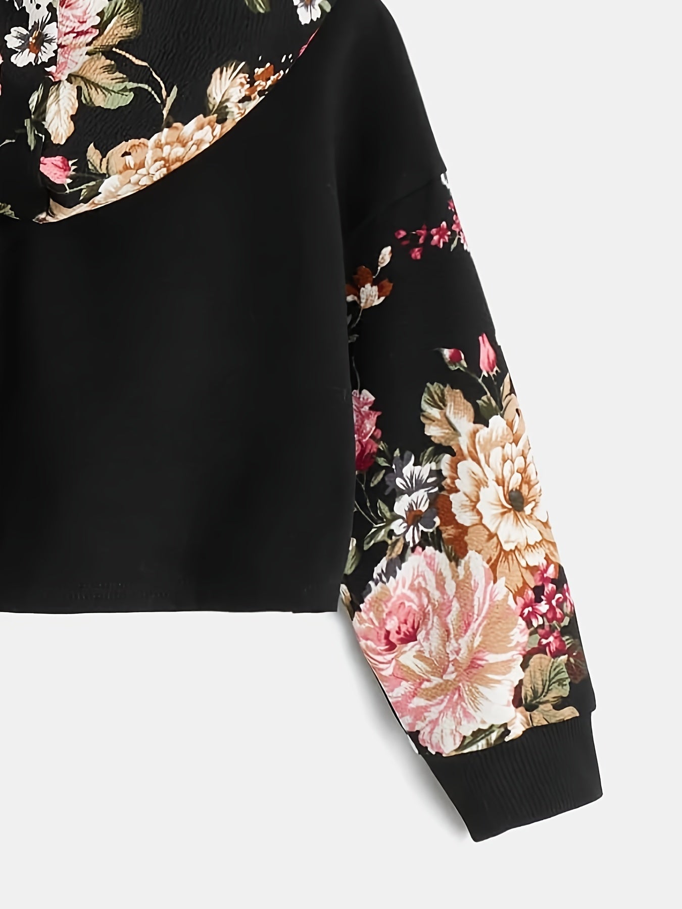 Vintage Floral Graphic Hoodie for Girls