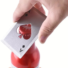 Stainless Steel Poker Card Bottle Opener for Bar Party Home