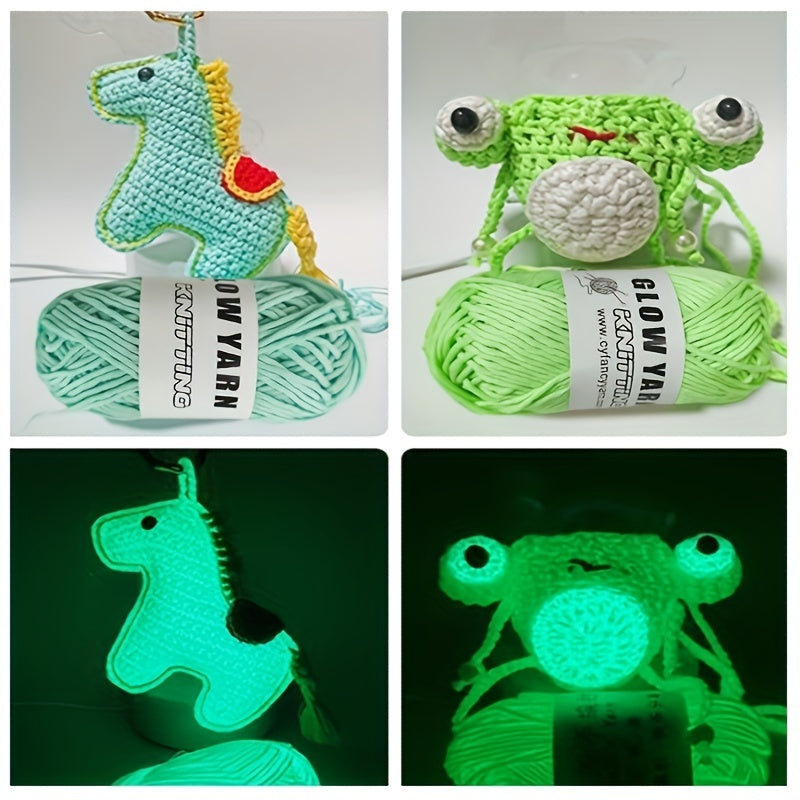 Luminous Wool Glow-In-The-Dark Soft for DIY Knitting & Crocheting