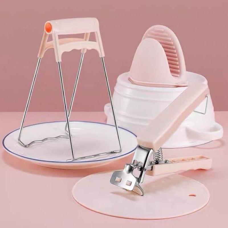 Stainless Steel Gripper Clip Foldable Anti-scalding Tray Lifter