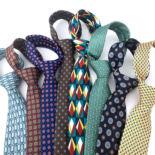 Vintage Men's Printed Silk Fabric Tie
