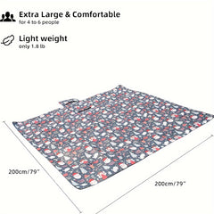 Large Christmas Style Picnic Blanket Waterproof Foldable Mat