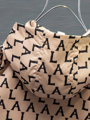 Boys Letter Print Waterproof Windbreaker Hooded Jacket