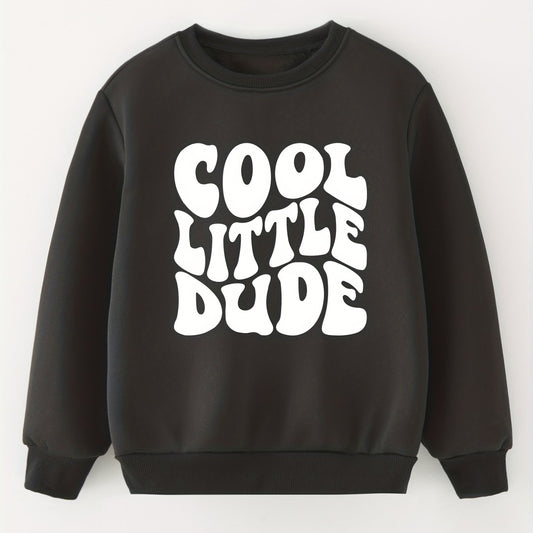 Girl's Letters Print Sweat Shirt Pullover For Little Girls