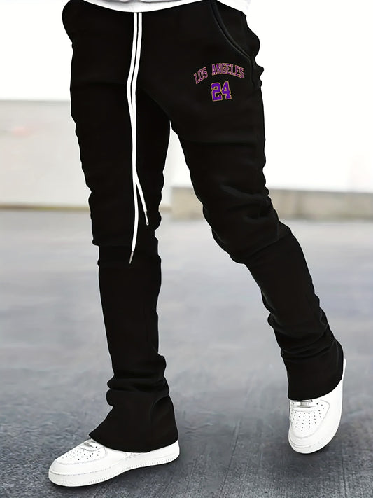 Stylish LOS ANGELES 24 Print Men's Casual Jogger Pants