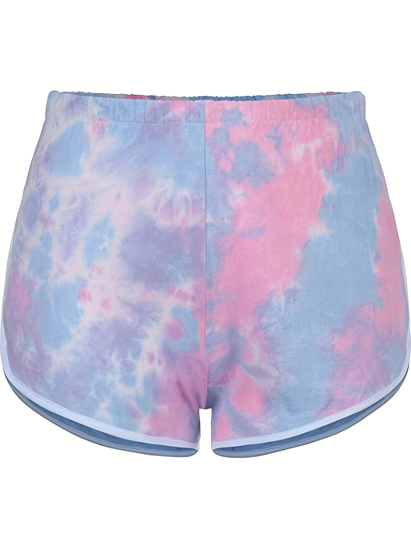 Women's Plus Tie Dye High Rise Sporty Shorts