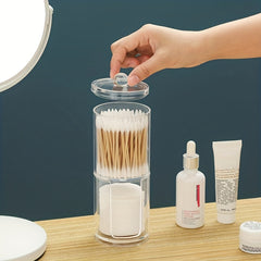 Acrylic Makeup Organizer with Qtip Holder