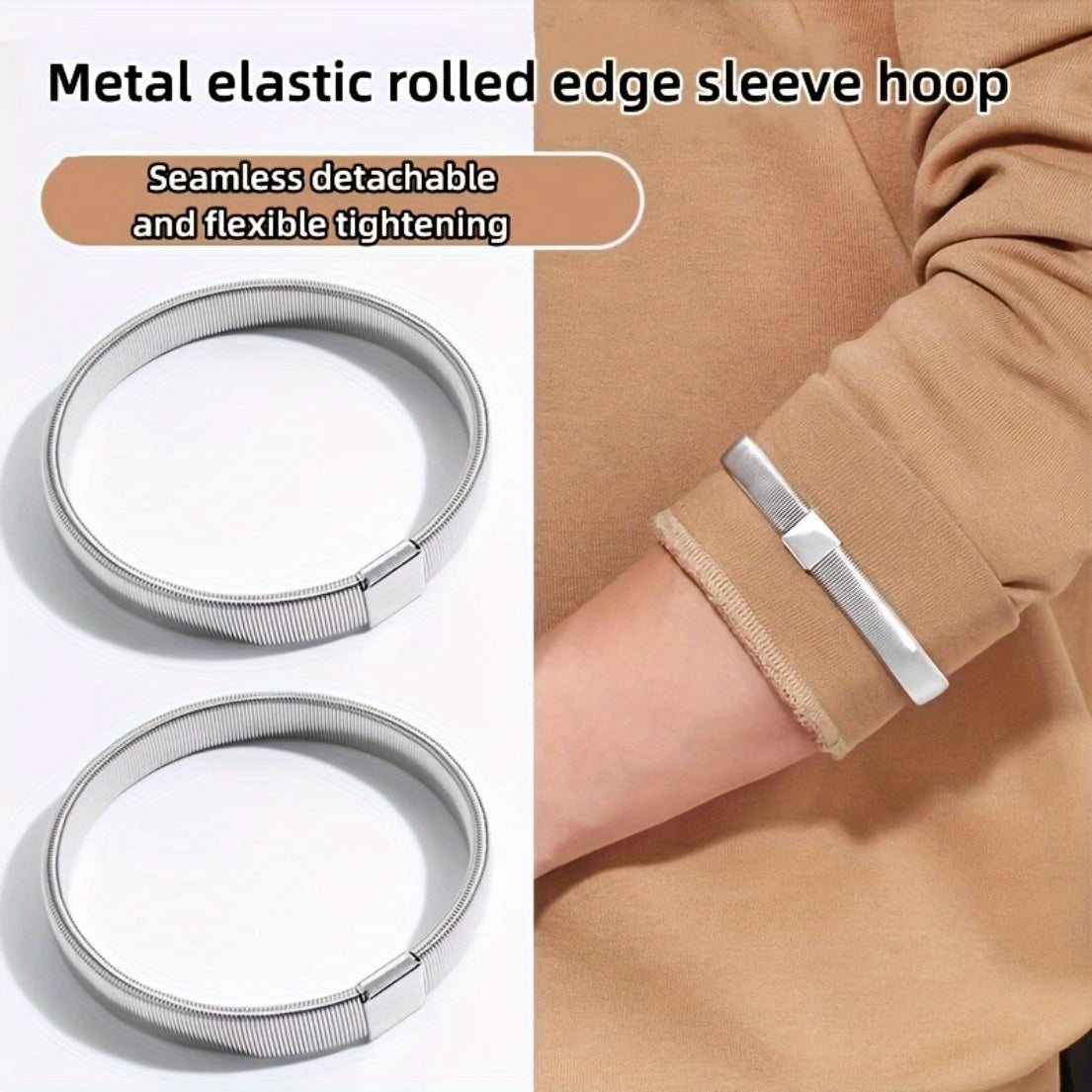 2 Pack T Shirt Cuff Fixing Clips Anti Roll Edge Grip