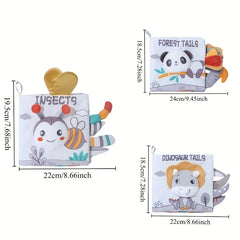 Interactive Sensory Play Book with Animal Tails