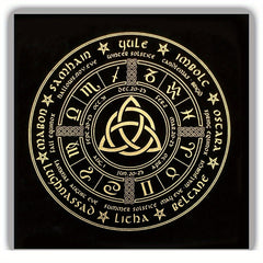 Triple Goddess Pentagram Velvet Altar Cloth