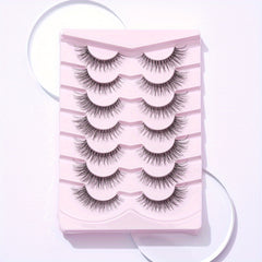 7 Pairs 5D 14mm Manga Lashes Crisscross Style Anime False Eyelashes