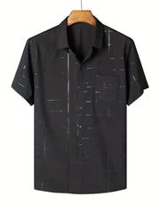 Men's Short Sleeve Formal Party Shirt