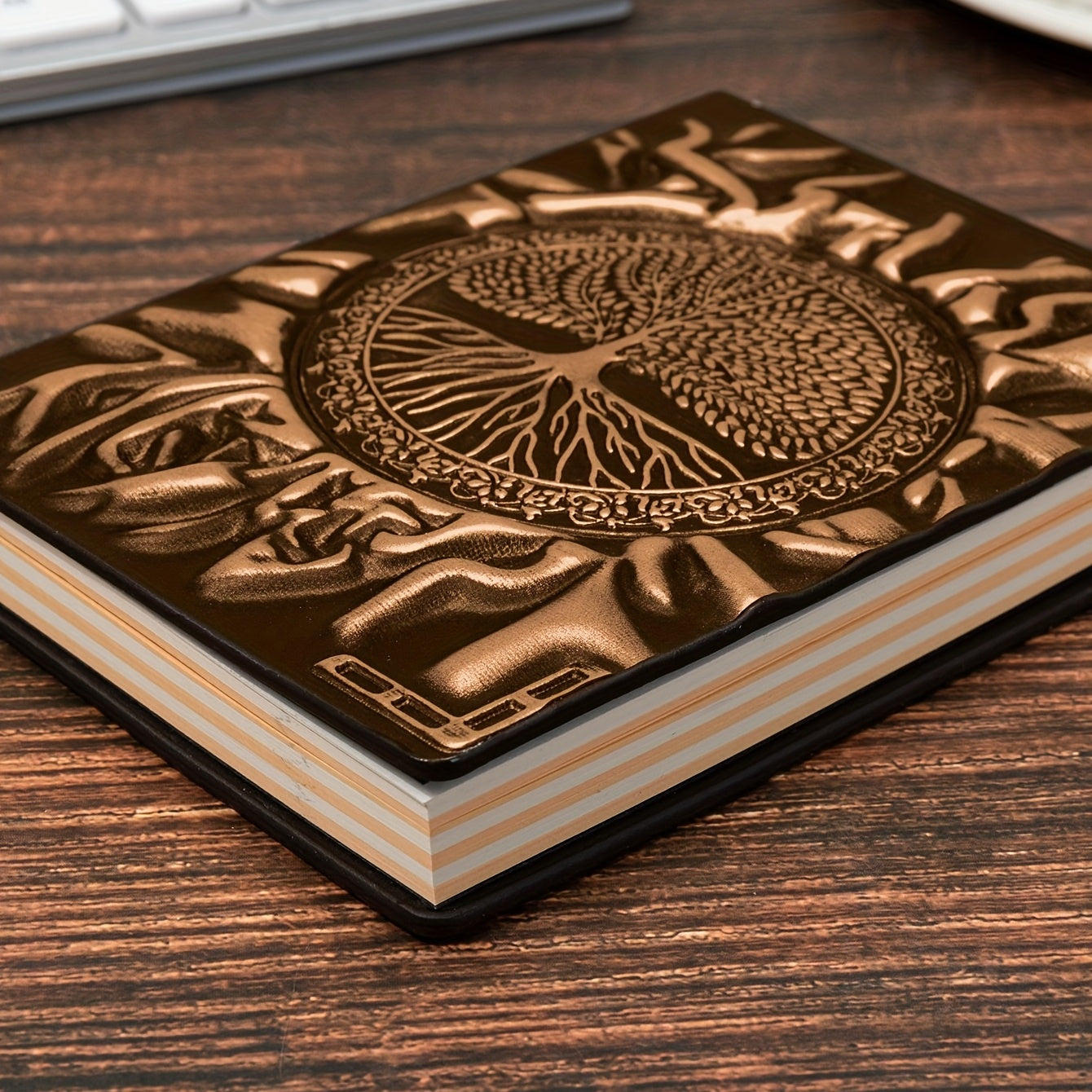 Embossed Tree Retro Diary Notebook Student Stationery