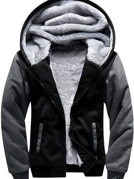 Boys Sherpa Lined Hoodie Fleece Sweatshirt Full Zip Hooded Jacket