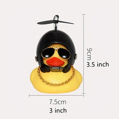 Yellow Duck & Helmet Laptop Sticker, Bicycle Decoration