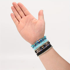 Boho Beaded Bracelet Set Stackable Hand Jewelry Women