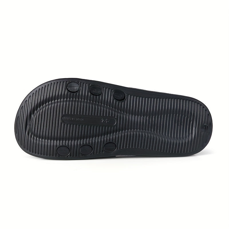 Men's Chinese Char. Pattern Slides Soft Non Slip Slippers for Indoor/Outdoor
