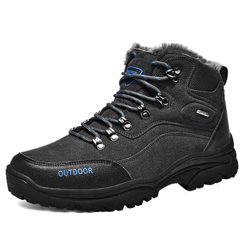 Men's Warm Lined Fleece Hiking Snow Boots