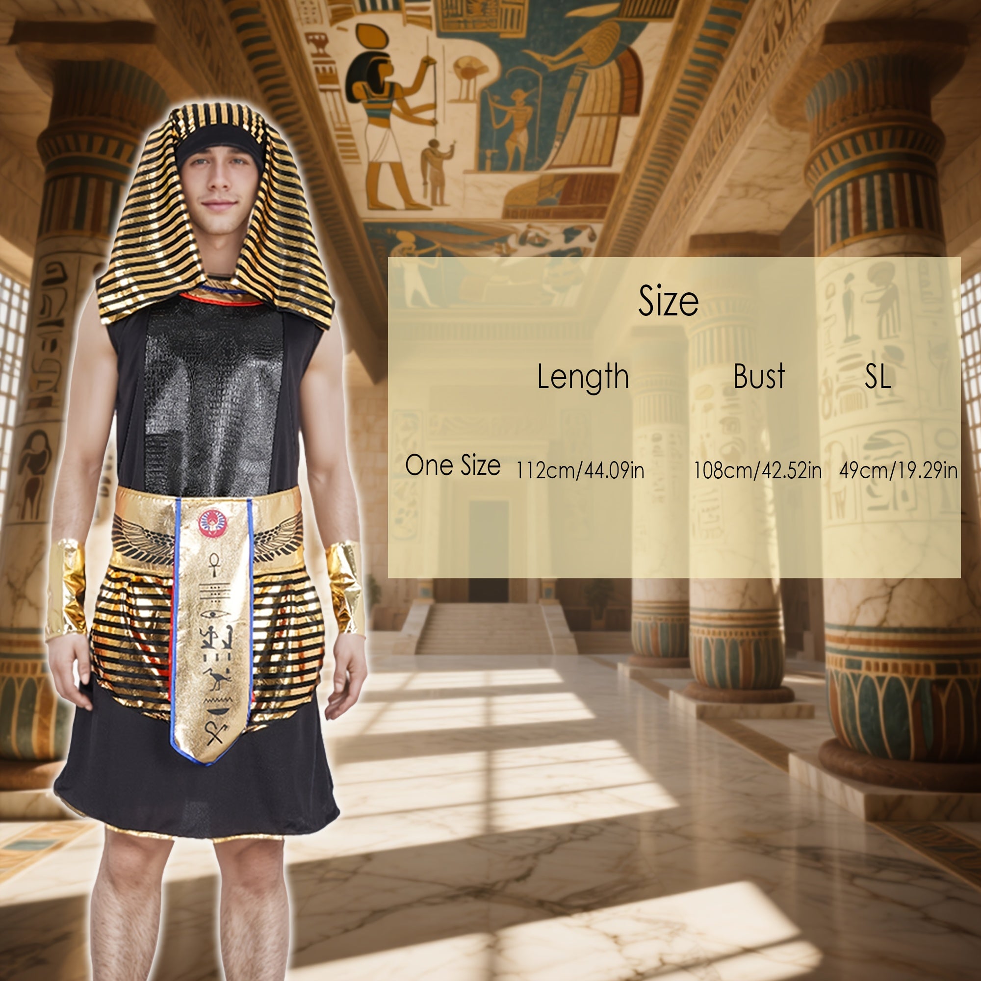 Deluxe Medieval Egyptian Style Costume Set