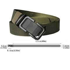 Men's Canvas Belt with Automatic Buckle for Outdoor Work