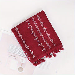 Polyester Print Tassel Scarf Casual Accessories