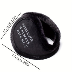 Men's Plush Winter Ear Warmers Thick Fleece Ear Muffs with Soft Fluffy Lining
