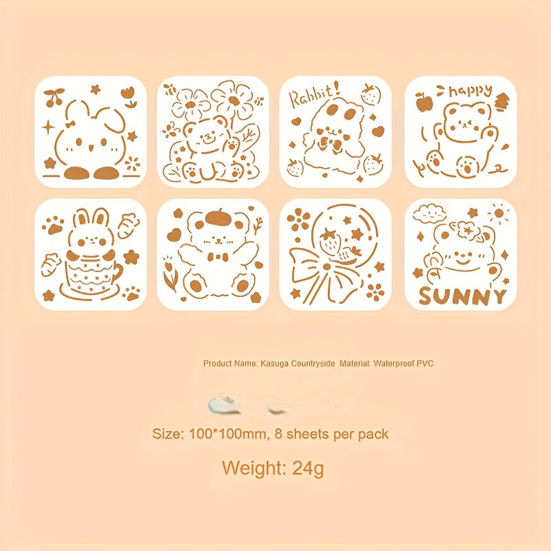 Cartoon Stencil Drawing Template for Holiday Painting DIY Projects