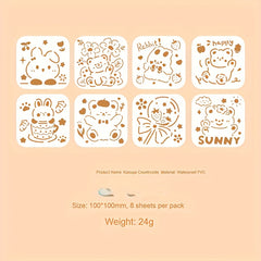 Cartoon Stencil Drawing Template for Holiday Painting DIY Projects