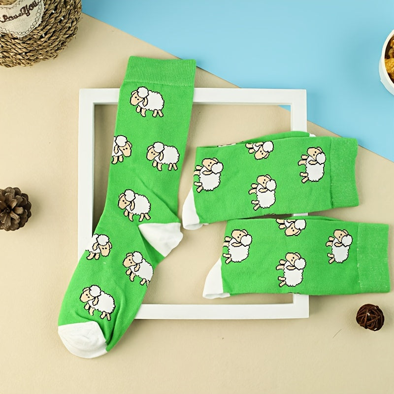 Cute Sheep Print Socks for Women