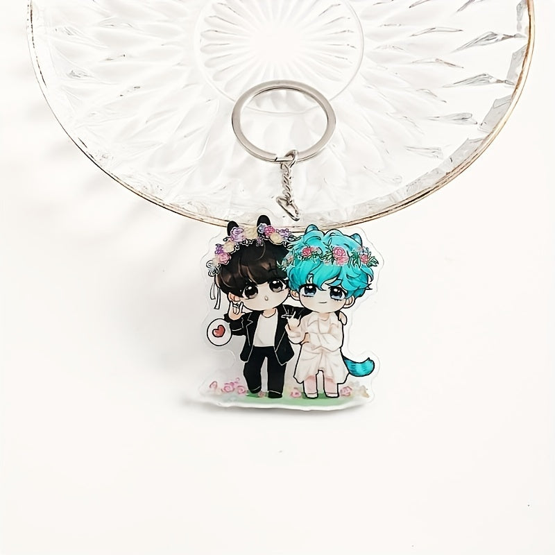 Cartoon Acrylic Keychain Pendant Anime Key Chain Bag Accessories